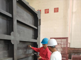 柯柯牙河下游卡尔斯亚沟治理项目-引水闸第三方检测现场