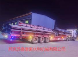 拜城县阿合布隆引水渠枢纽除险加固工程弧形闸门装车发货