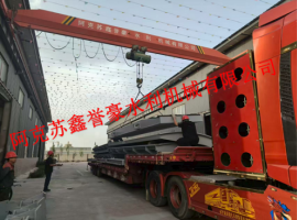 第二师36团米兰河一龙口引水枢纽除险加固工程闸门板已装车