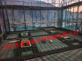 阿克苏地区拜城县布隆乡调蓄池工程台河卷扬机预埋件安装